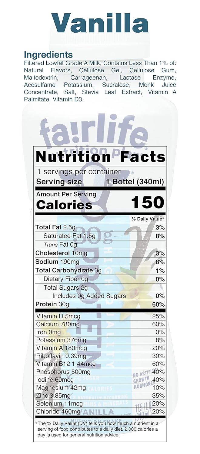 Fairlife Protein Shakes Variety Pack Nutrition Plan High Protein