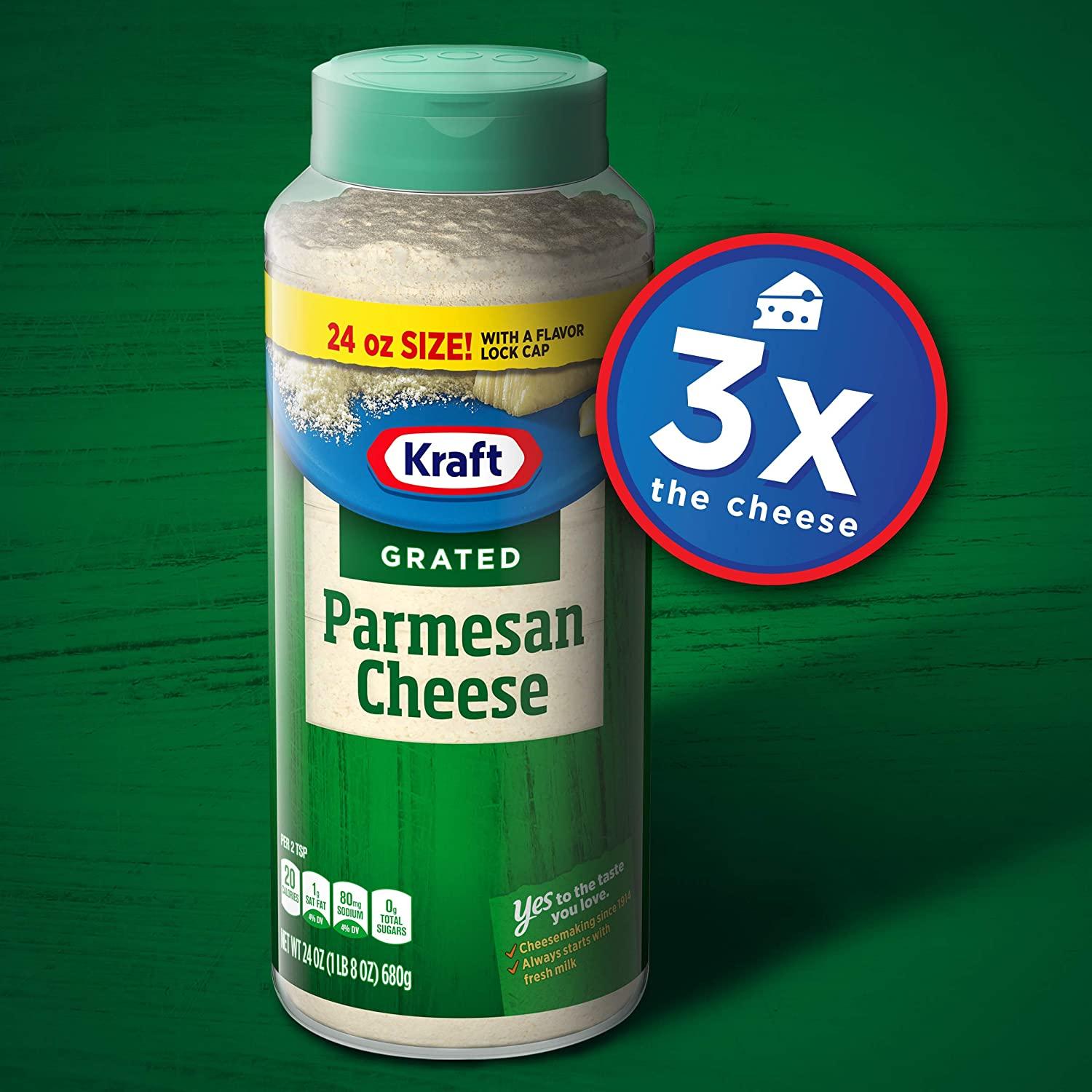 Kraft Parmesan Grated Cheese (24 oz Shaker) 1.5 Pound (Pack of 1)