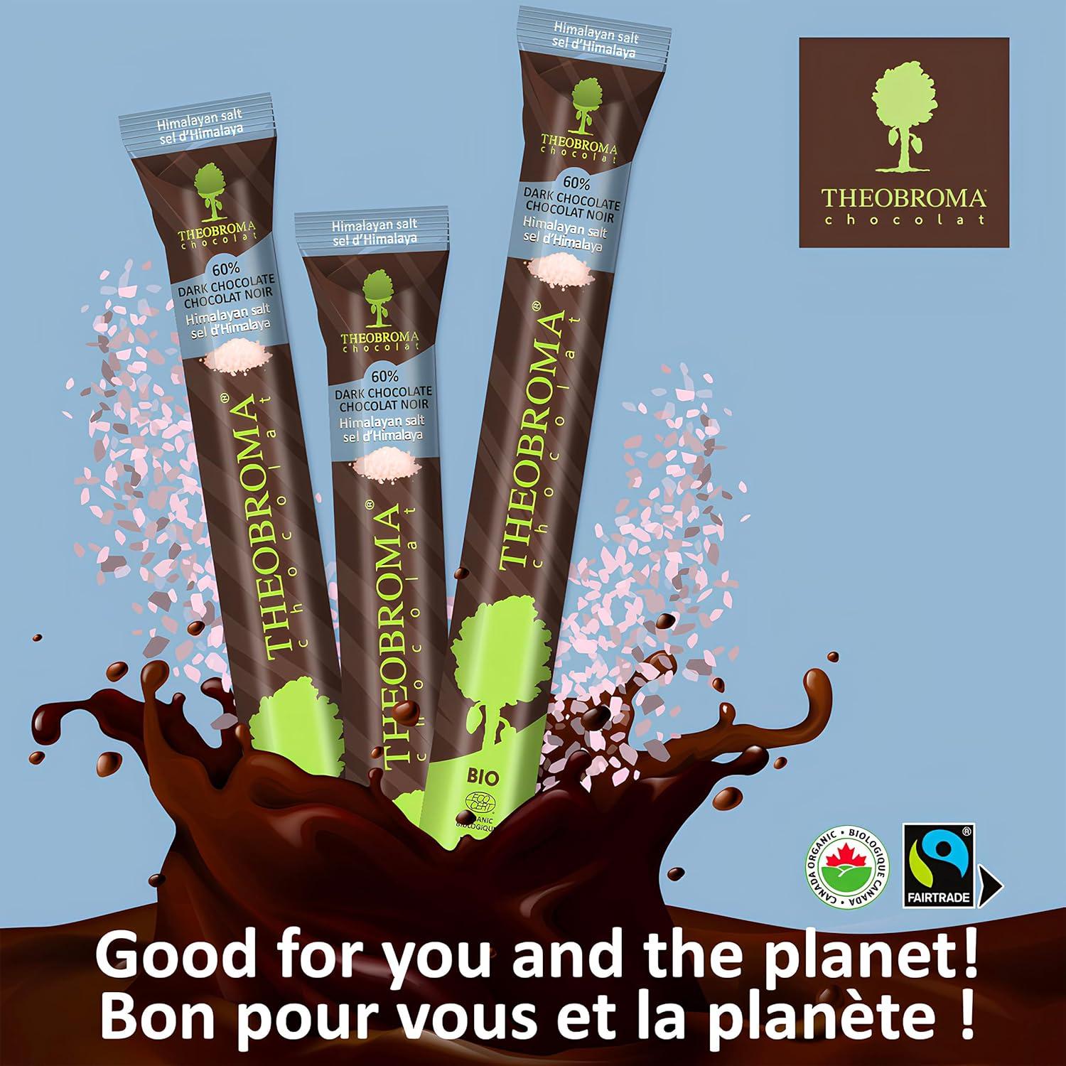 Theobroma Chocolat Dark Chocolate 60% Himalayan Salt Sticks (18