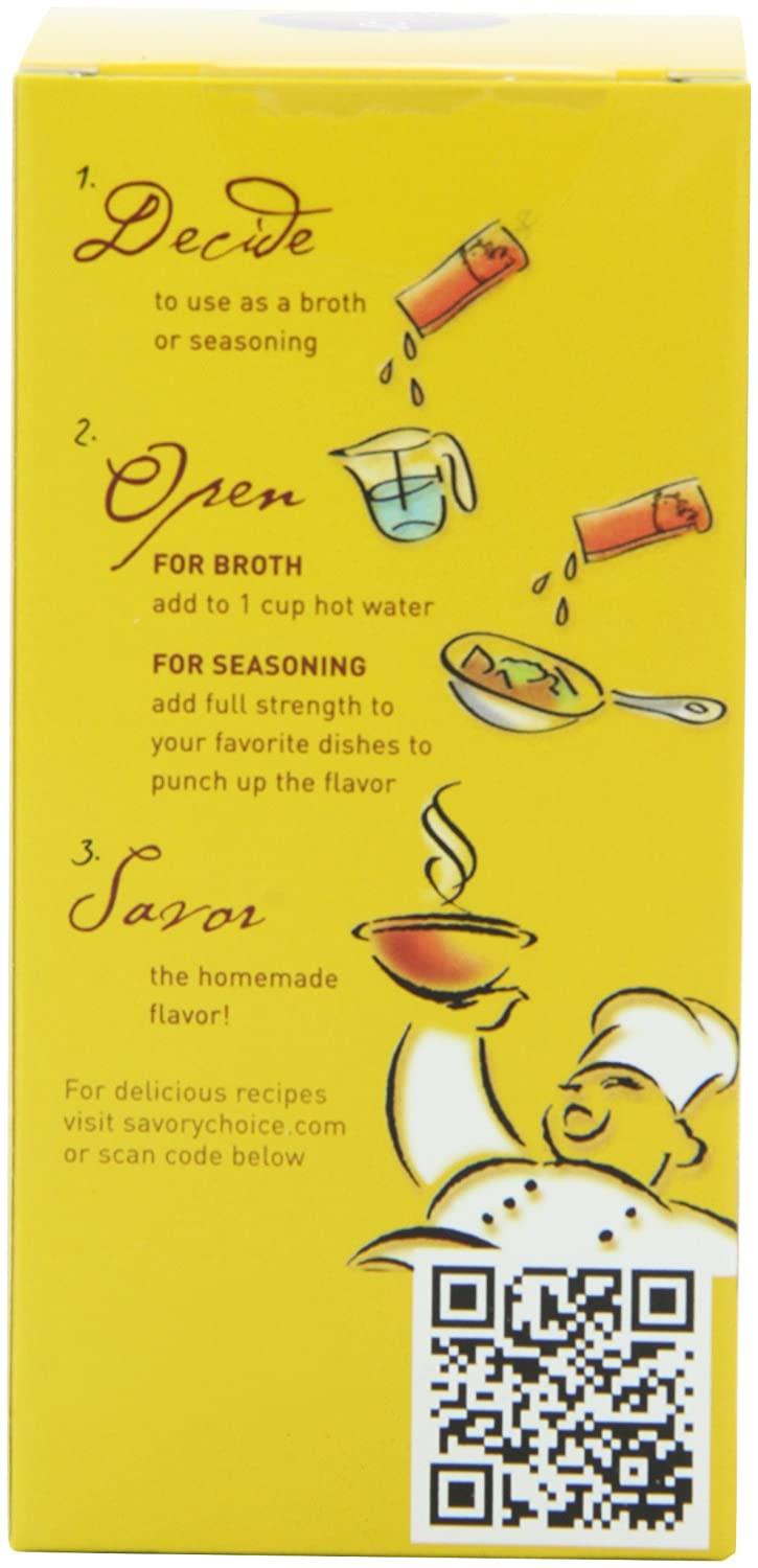 Savory Choice Liquid Beef Broth Concentrate, 5.1Ounce Boxes (Pack of 4)