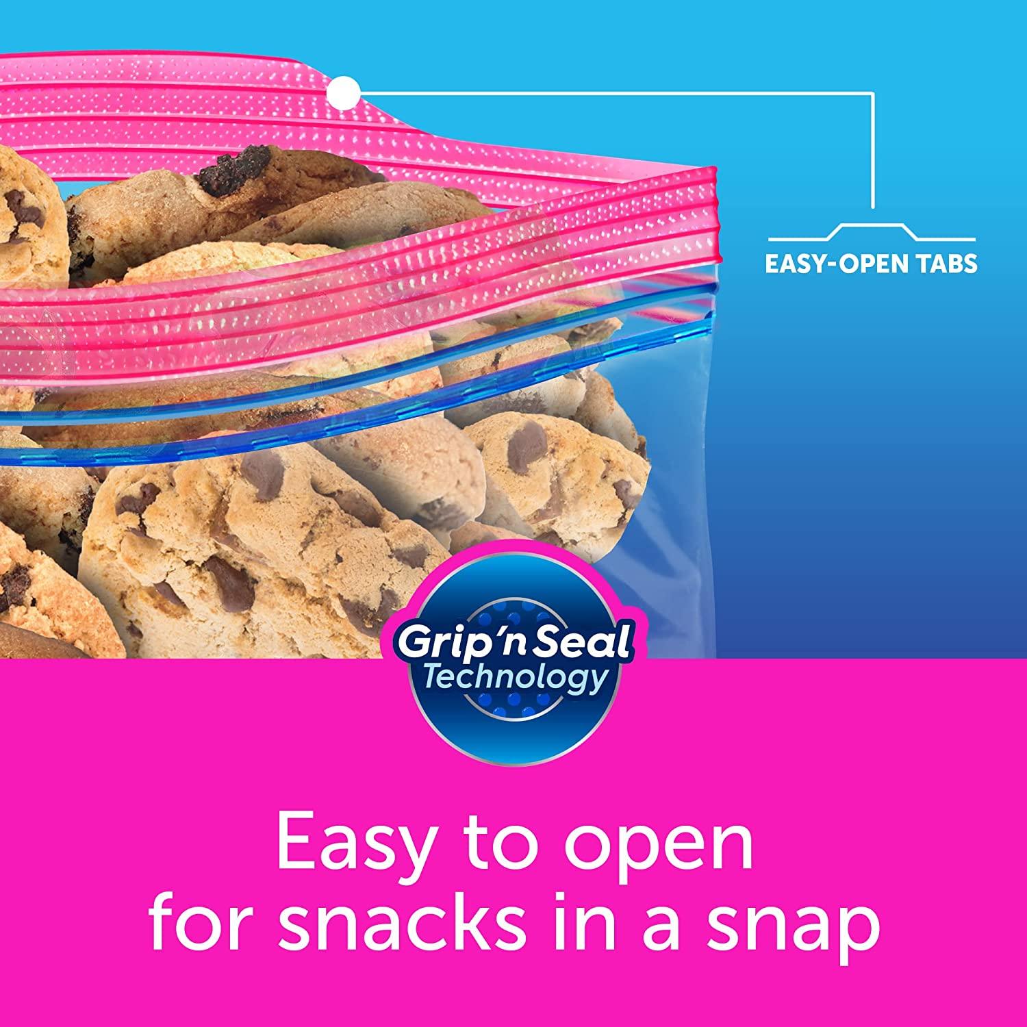 Ziploc Quart Food Storage Bags Grip n Seal Technology for Easier Grip