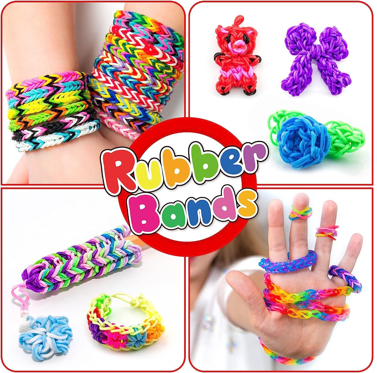 600pcs Loom Rubber Band Bracelet Making Kit with 4pcs Crochet Hooks for  Jewelry Making Kids Bracelet Weaving DIY Crafting Tools
