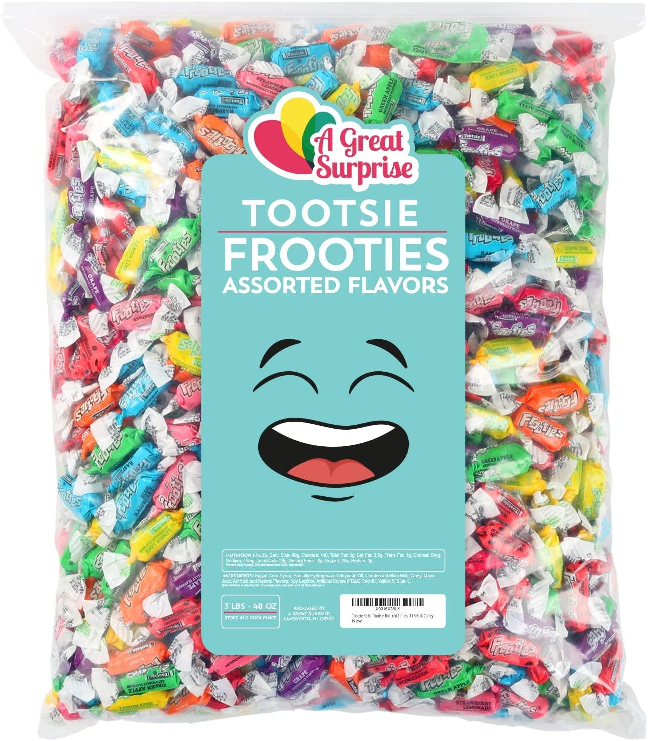 Tootsie Frooties Assorted Flavored Taffies 3 LB Bulk Candy Tootsie