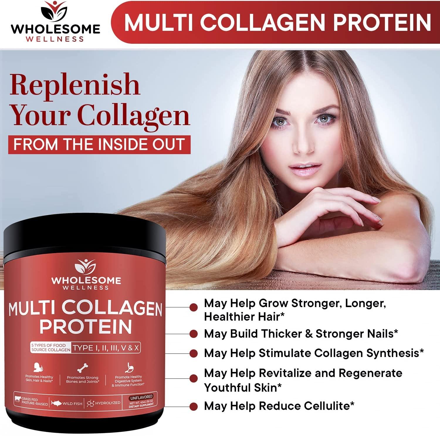 Hydrolyzed Multi Collagen Protein Powder 16 oz Boost Health & Vitality