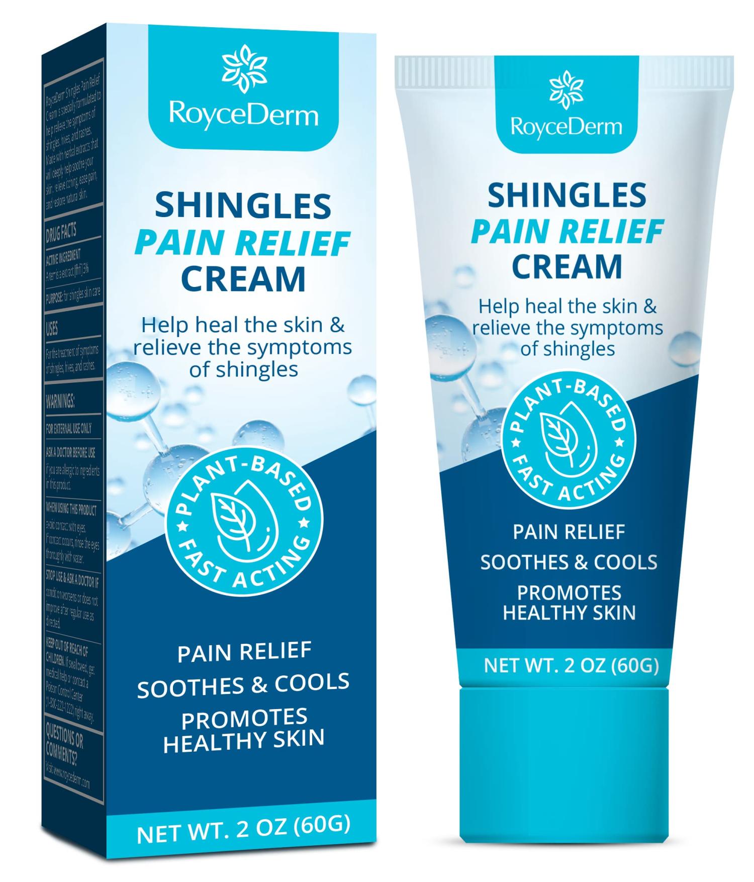 Roycederm Shingles Pain Relief Cream Fast Acting Shingles Treatment