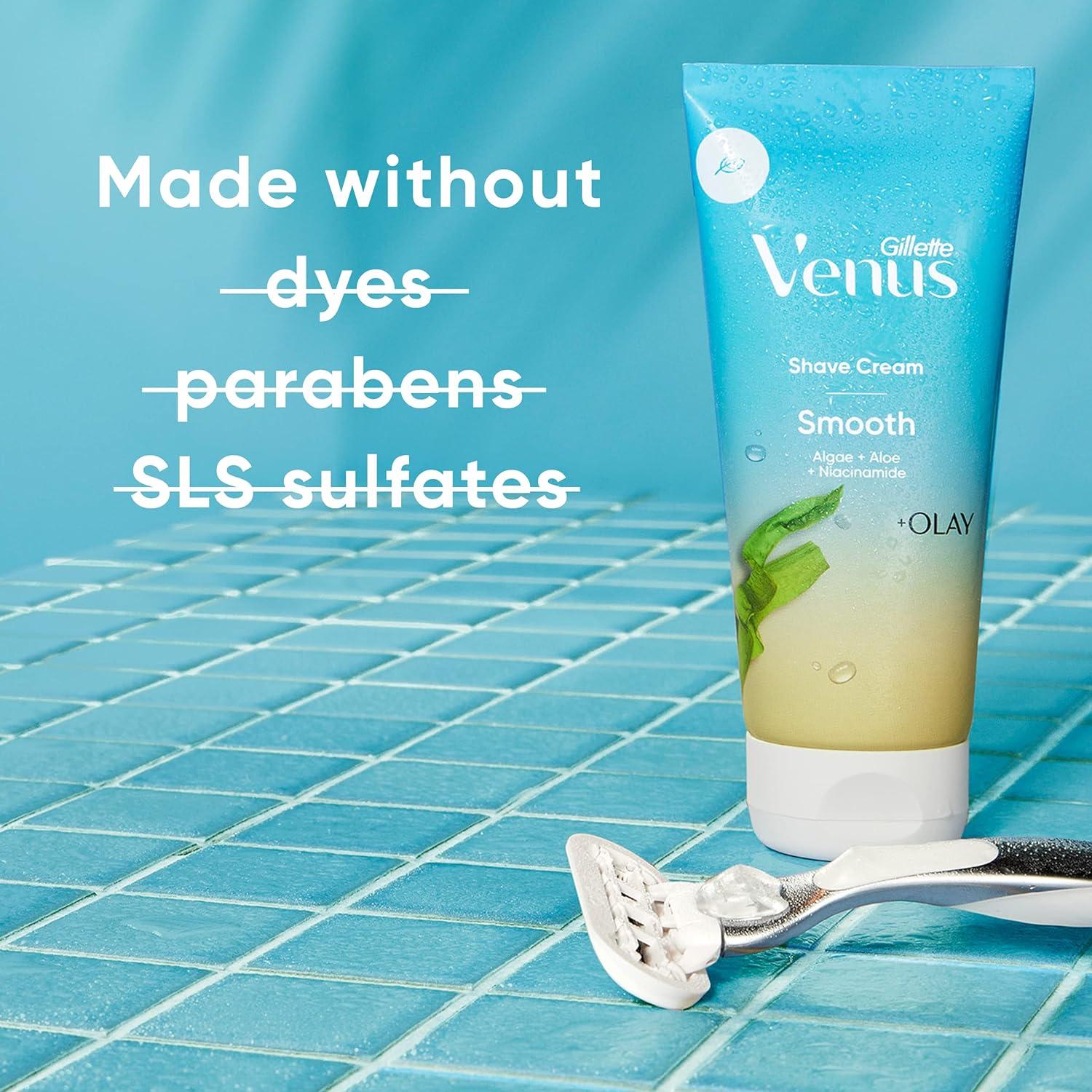 Gillette Venus Smooth plus Olay Shaving Cream for Women 3 Count 6 oz