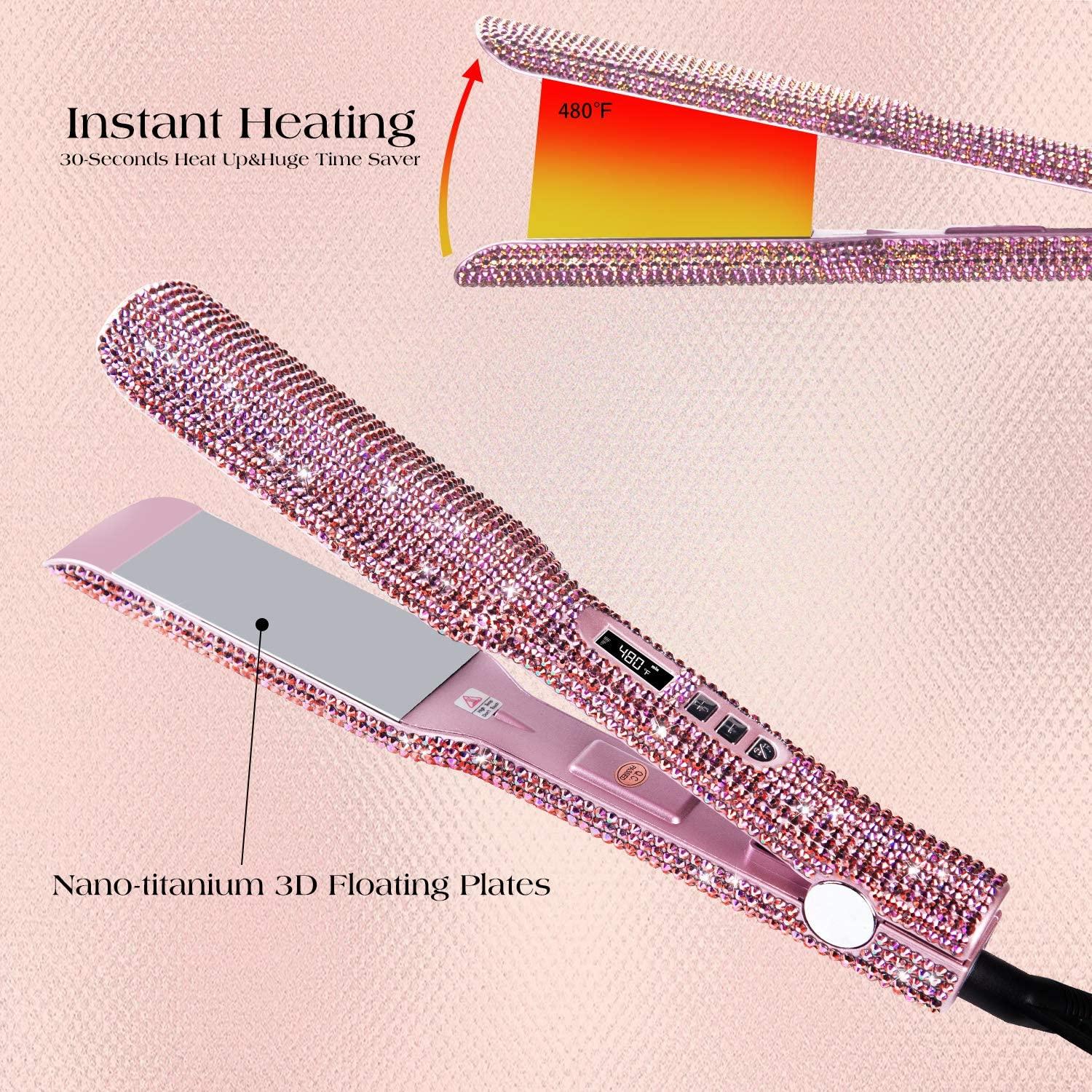 Bedazzled curling top iron