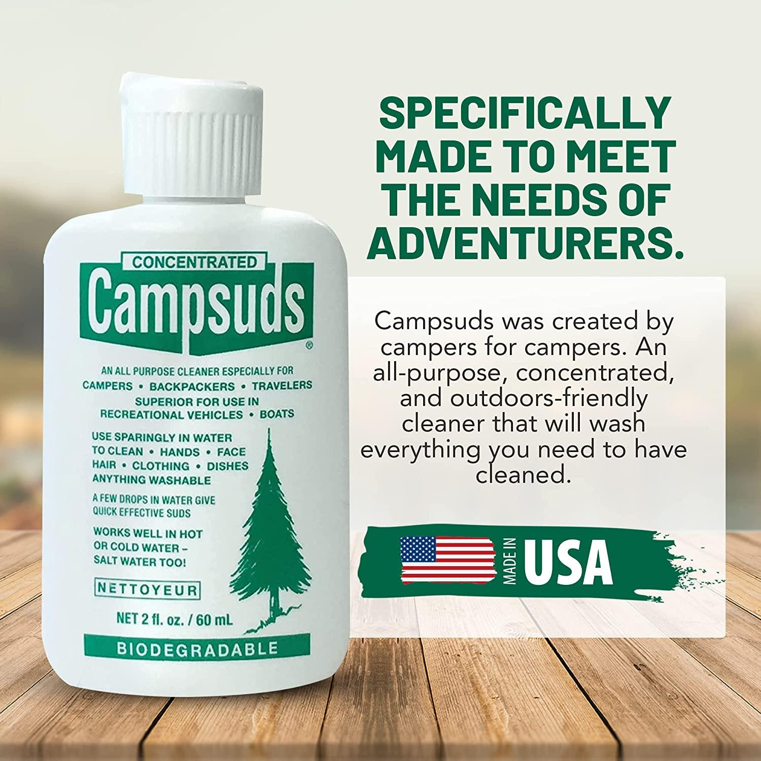 CONCENTRATED CAMPSUDS Outdoor Soap Environmentally Conscious Camping