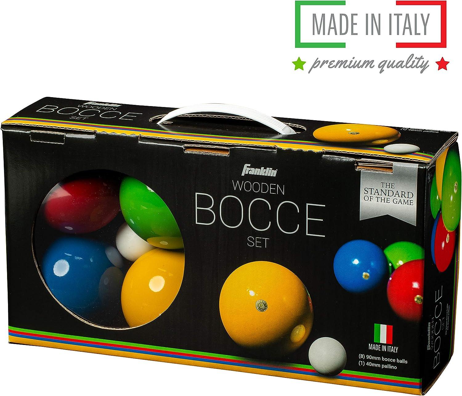 Franklin Sports Bocce Ball Set 8 Wooden Bocce Balls and 1 Pallino Beach