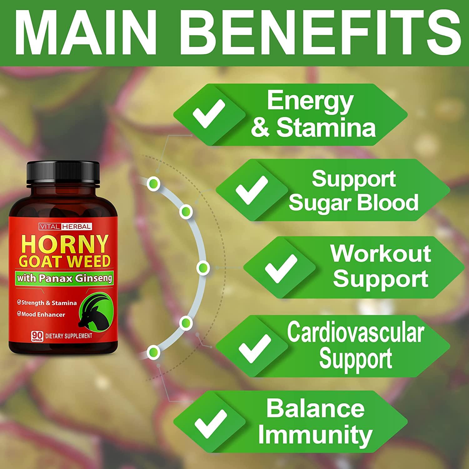 7 in 1 Ultra Horny Goat Weed with Panax Ginseng Capsules 9350 mg