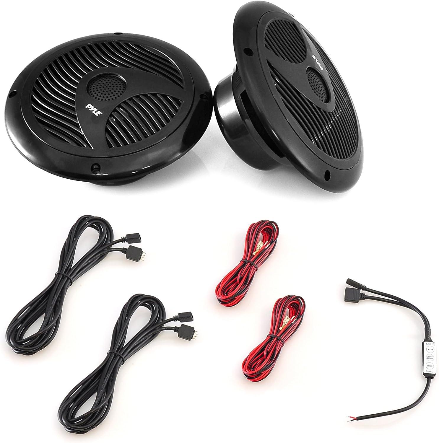 Pyle 6.5'' Dual Marine Speakers IP44 Waterproof and Weather Resistant