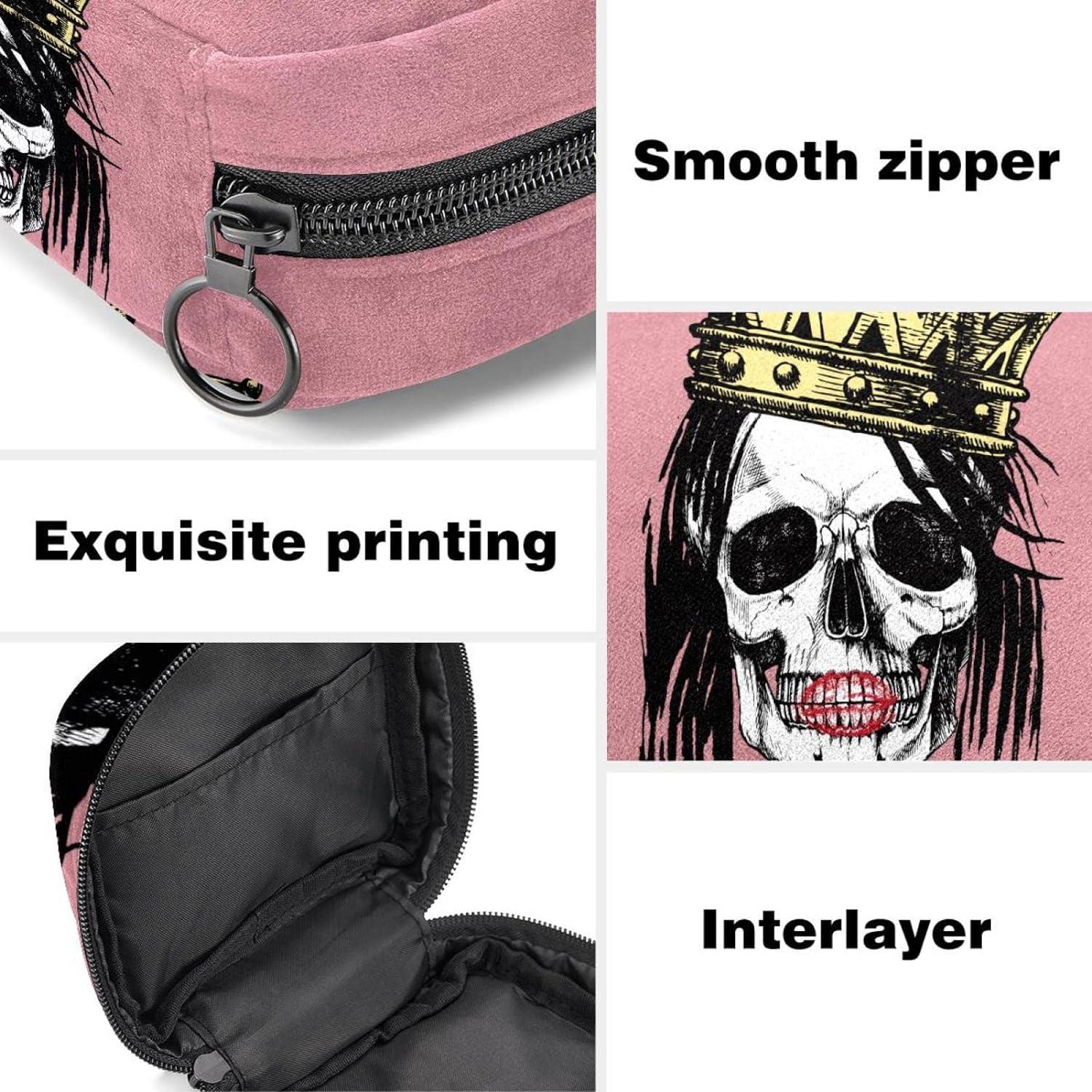 Skull Period Pouch Portable Tampon Storage Bag for Sanitary Napkins Tampon  Holder for Purse Feminine Product Organizer First Period Gifts for Teen  Girls School Multicoloured 05