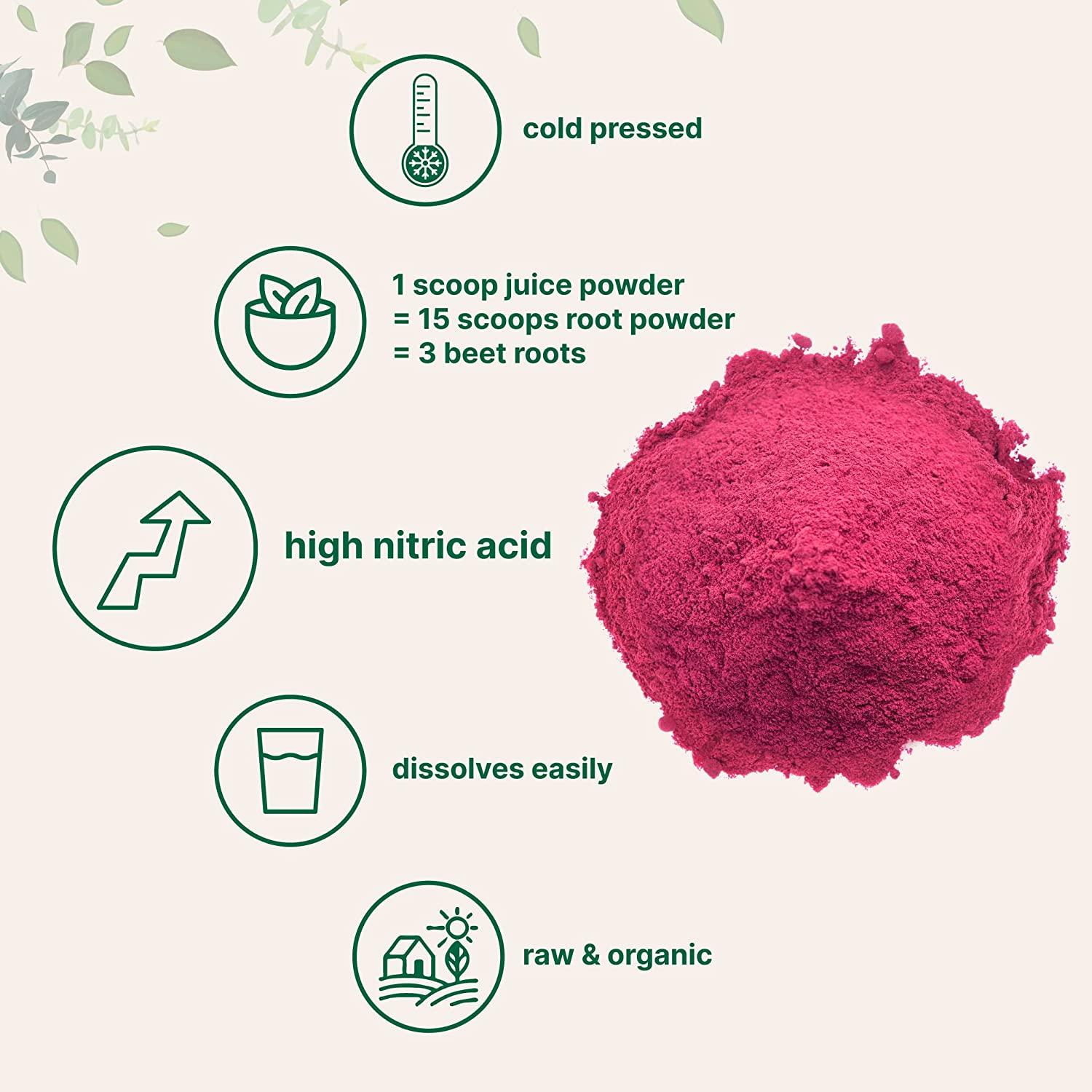 Organic Beet Root Powder, 2 Pounds, Cold Pressed and Water Soluble