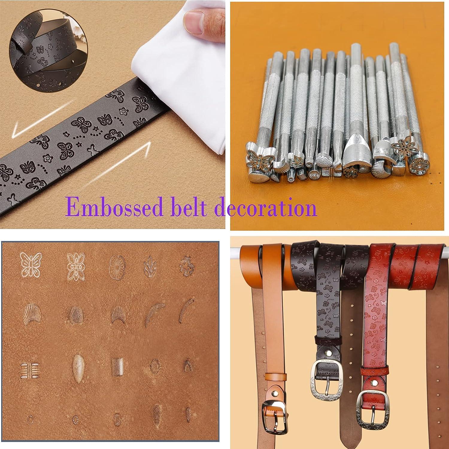 Leather Stamp Tools Punch Set Carving Leather Craft Stamp Tools for