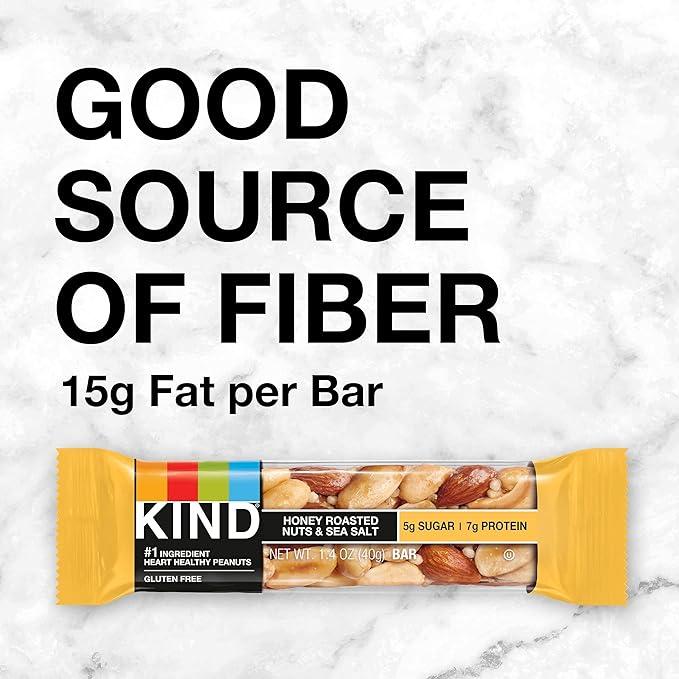 KIND Bars Honey Roasted Nuts & Sea Salt Gluten Free Low Glycemic Index