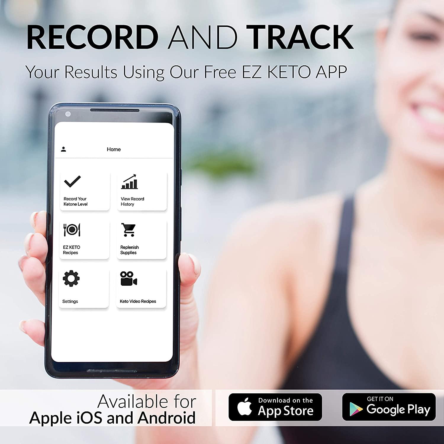 EZ Keto Ketone Testing Strips for Urinalysis with Free App and EZ Keto