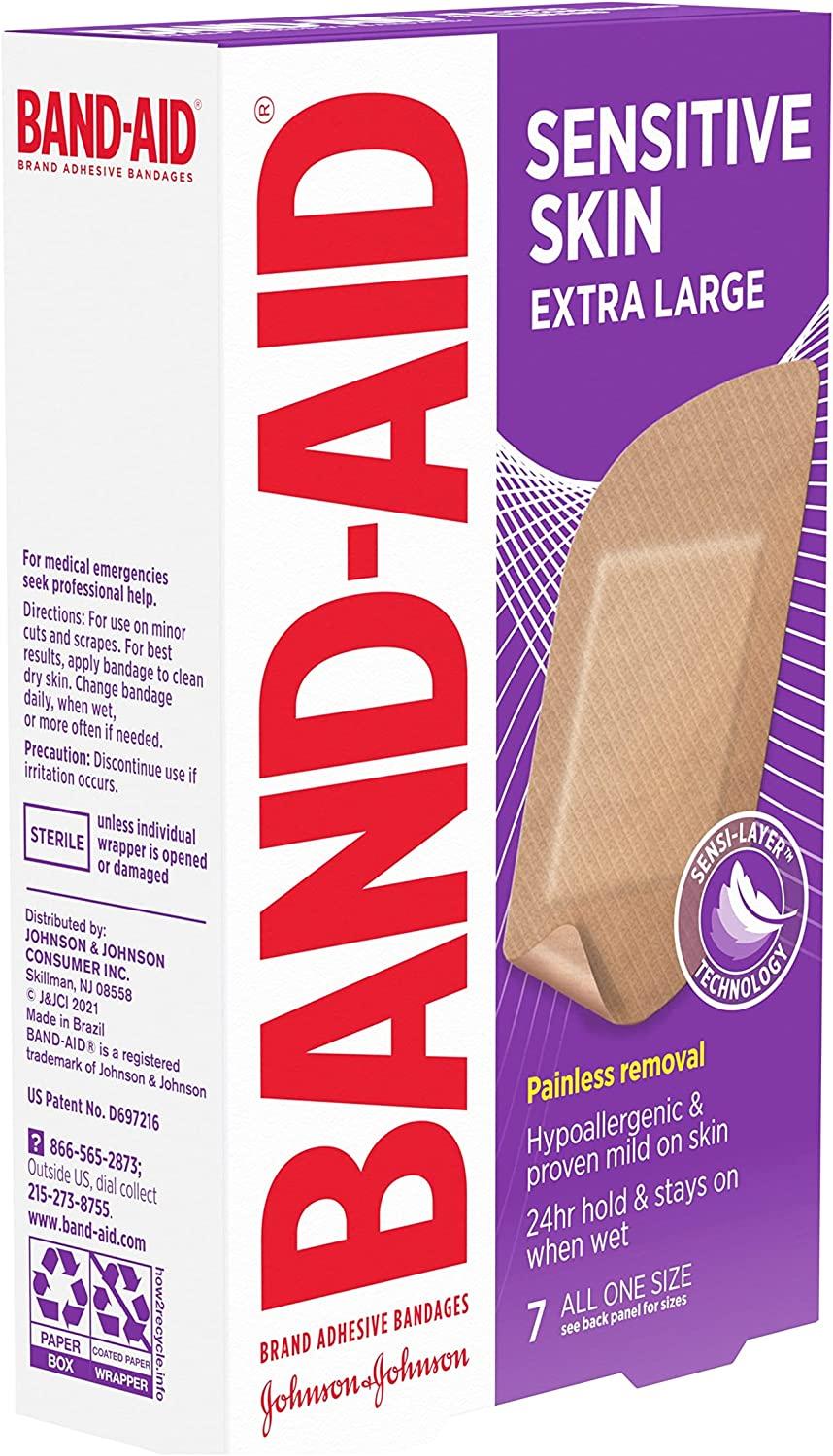 Band-Aid Brand Adhesive Bandages for Sensitive Skin