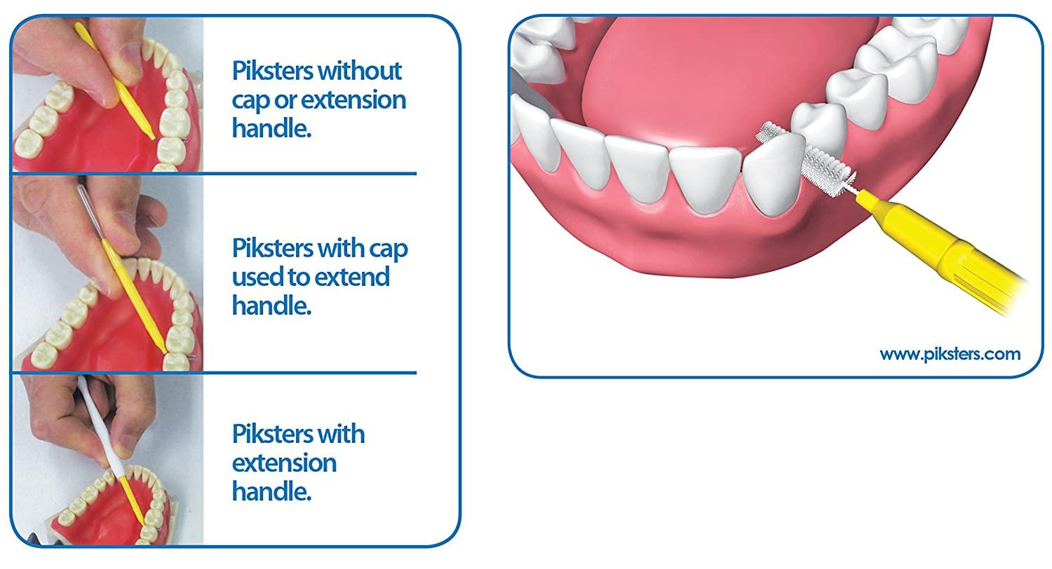 Piksters Interdental Brushes Pack of 10 Size 0 (Grey) Dental Care