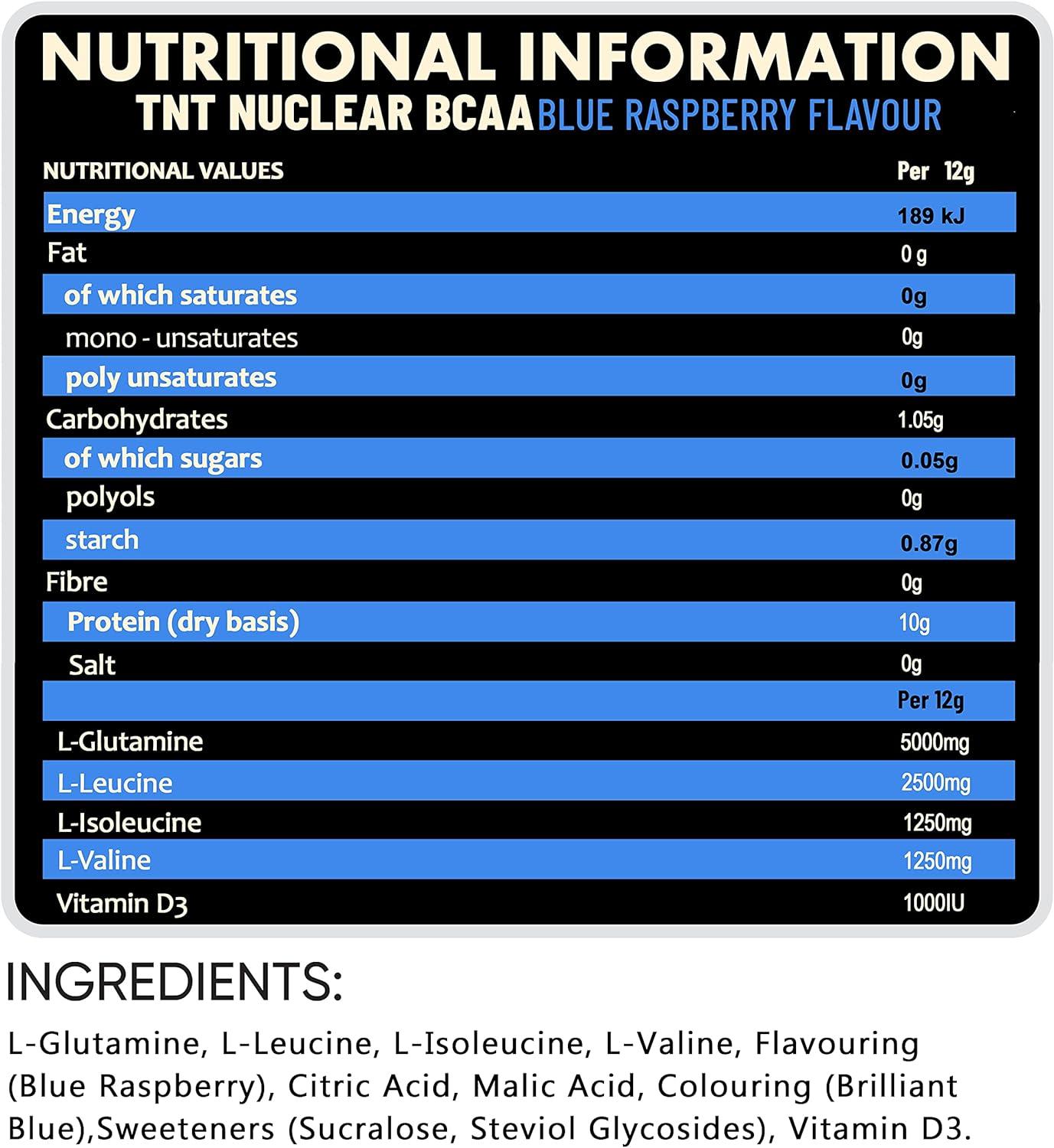 NXT Nutrition BCAA Glutamine & Vitamin D BCAAs Amino Acids with