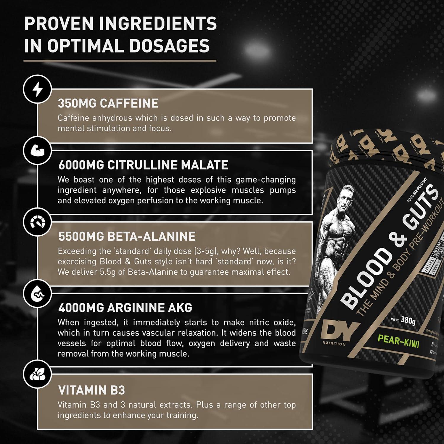 DY Nutrition Blood and Guts PreWorkout 380g (Watermelon) Watermelon