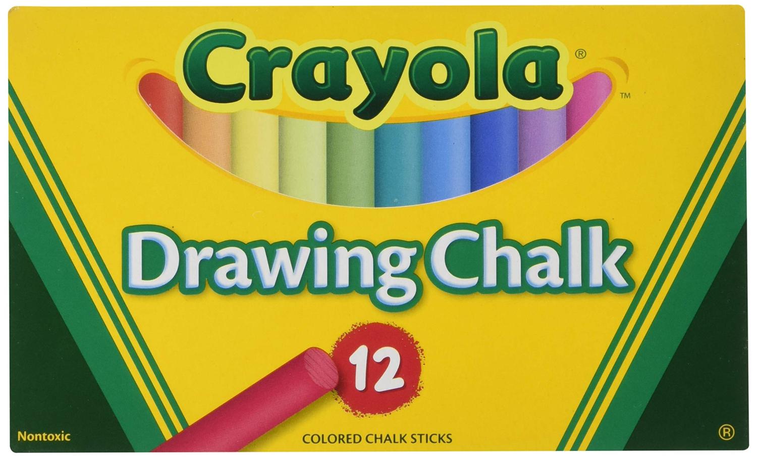 Crayola NonToxic Chalkboard Chalk (510403) Assorted Colors