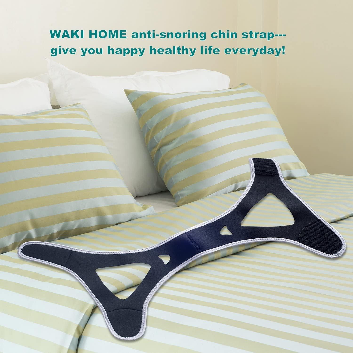 WAKI HOME AntiSnoring CPAP Chin Straps Jaw Support Belts Natural