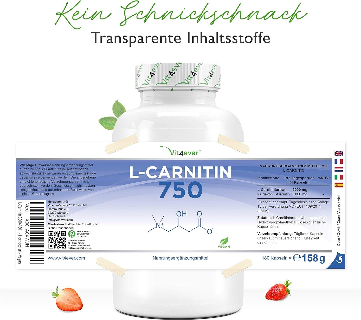 tagesdosis l carnitin L-Carnitin 300 mg Caps