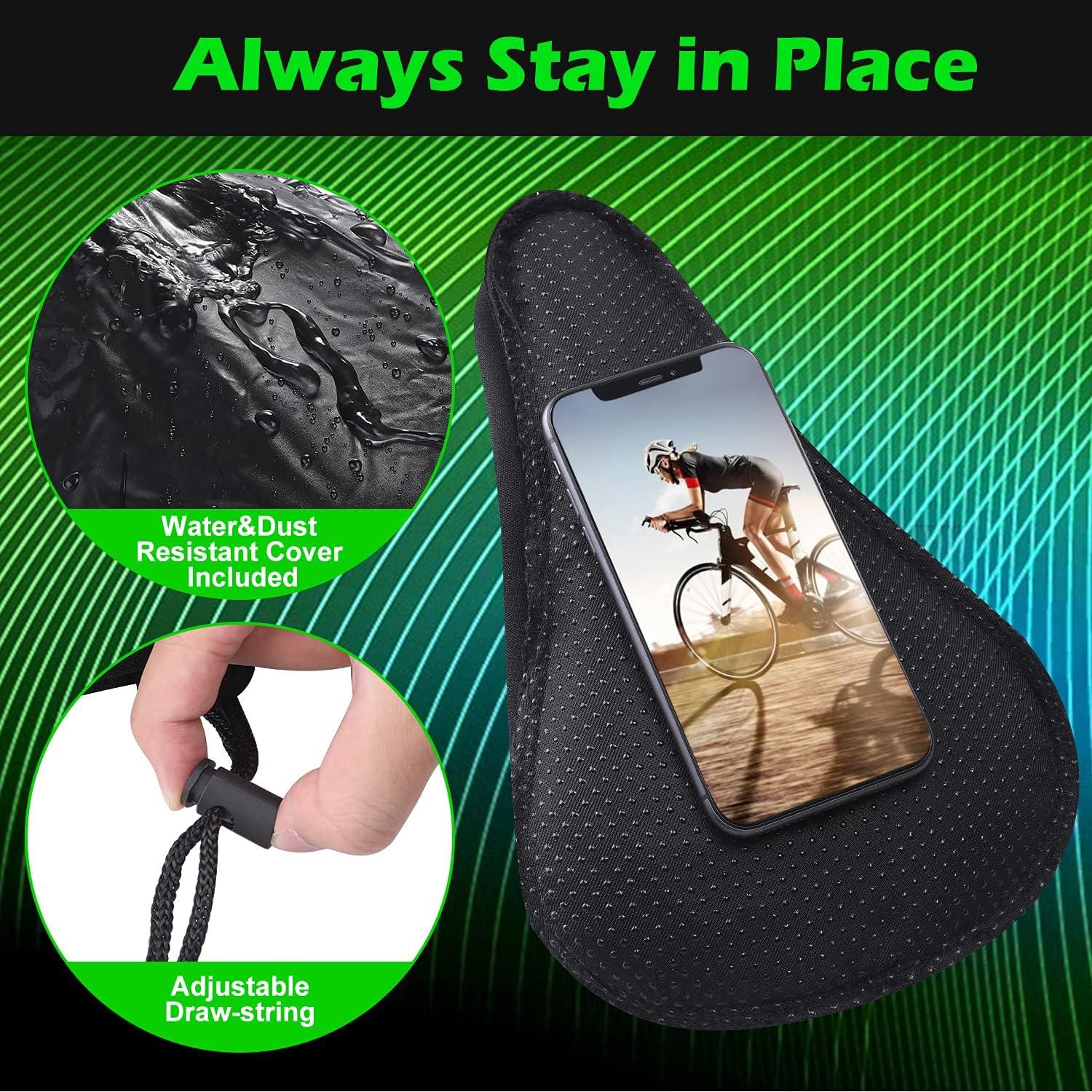 Bike Seat Cushion Cover (Bs1) - Gel Padded Bike Seat Cover 7x10" 17.7x28cm | UK