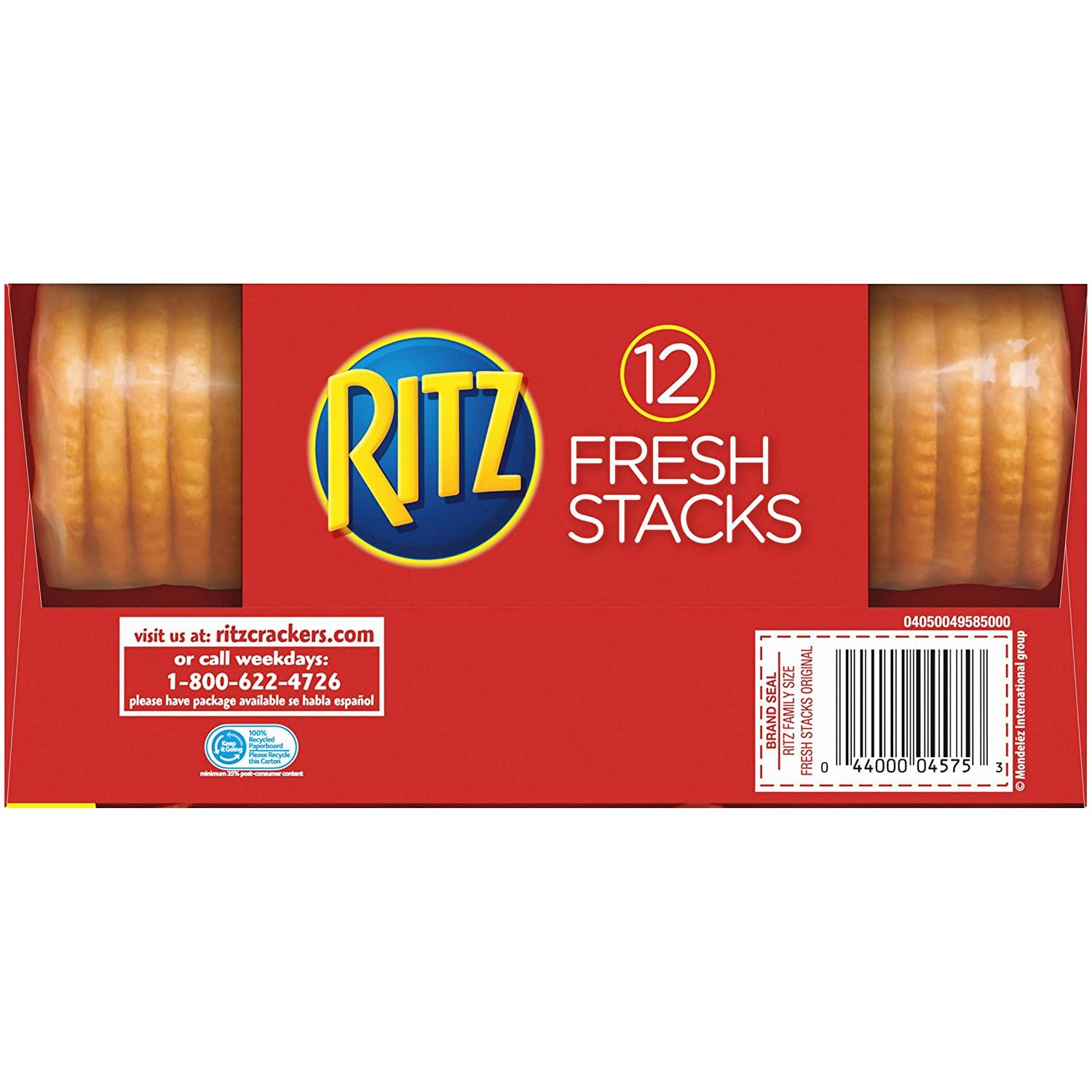 RITZ Fresh Stacks Original Crackers Family Size 1.8oz Delicious Snack for the Whole Family