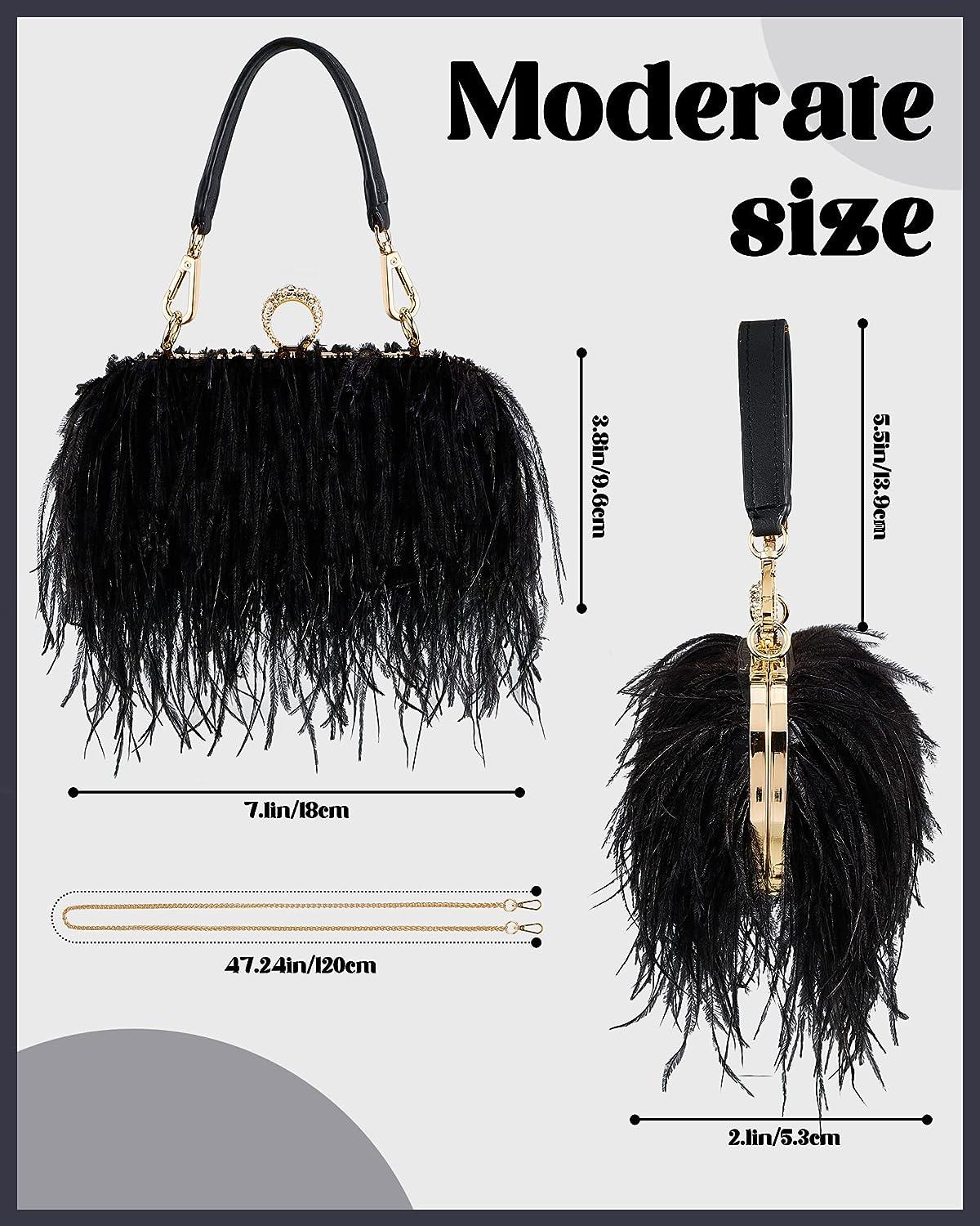 African Ostrich Feather Evening Bag at 1stDibs  black feather evening bag,  ostrich feather bag