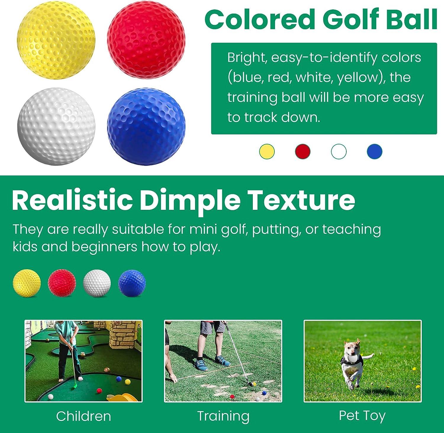 16Pcs Colored Foam Practice Golf Balls for Indoor & Outdoor Use