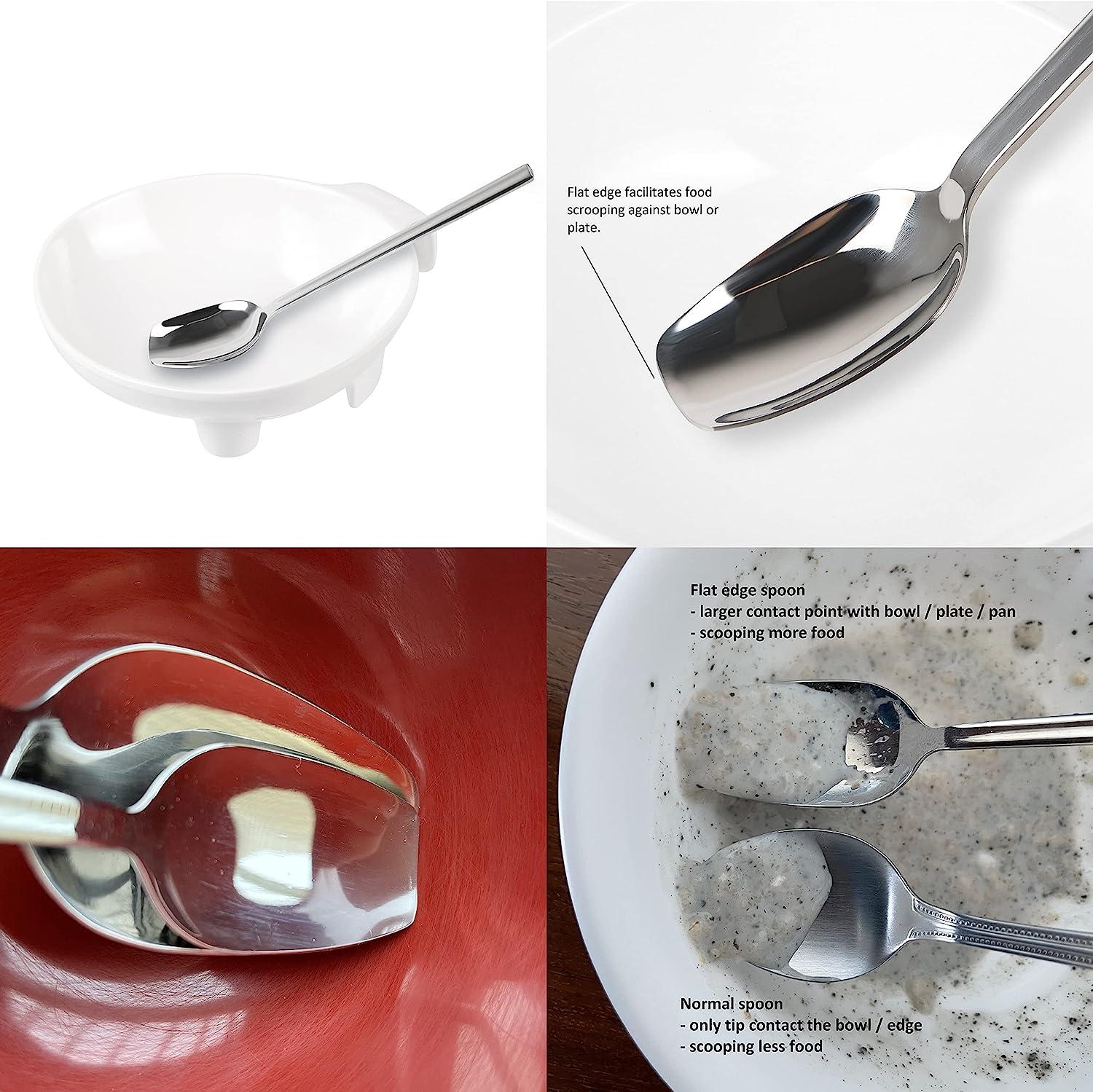 Adaptive Silverware Parkinson's Utensils for Elderly & Disabled Non