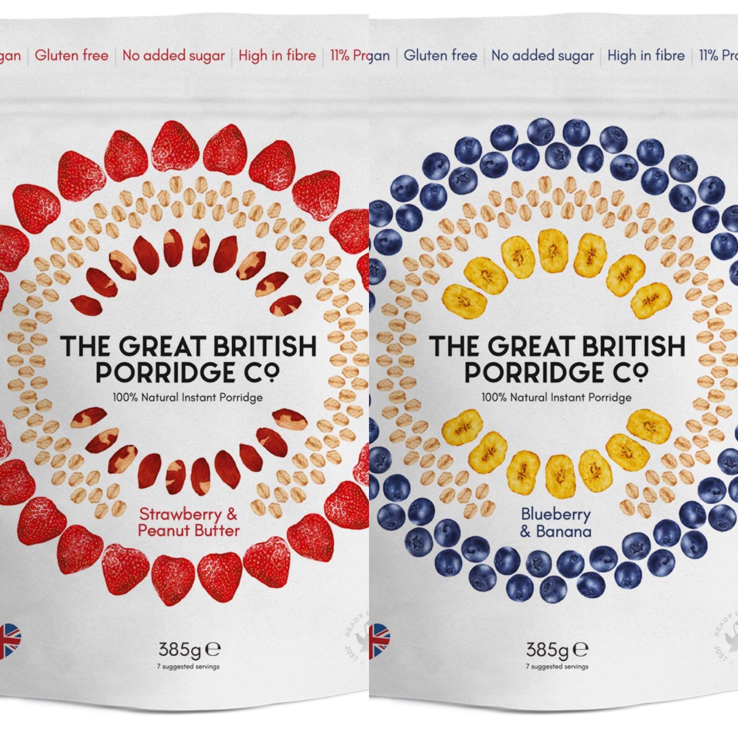 The Great British Porridge Co ( Strawberry & Peanut Butter + Blueberry