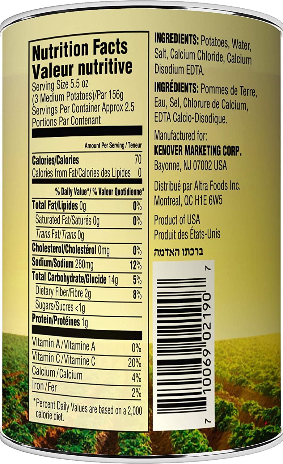 Gefen Whole Potatoes 15 Oz (4 Pack) Kosher for Passover, Ready to Eat