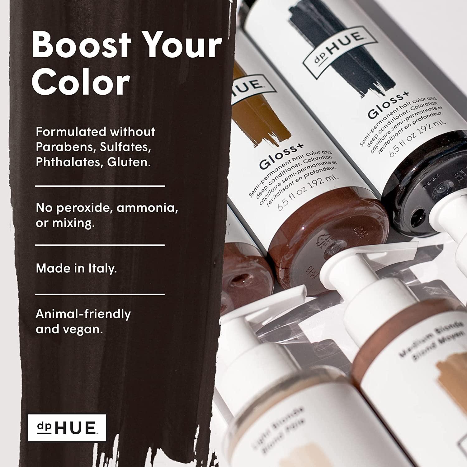 dpHUE Gloss+ Dark Brown SemiPermanent Hair Color & Conditioner, 6.5 oz