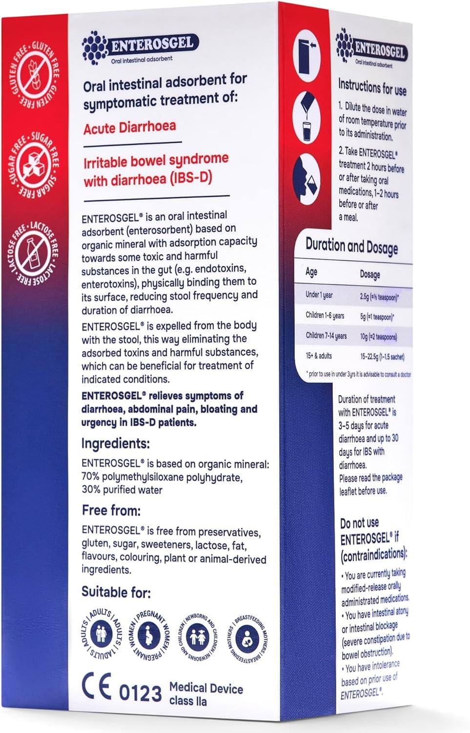 Enterosgel Natural Detox Sachets 10 x 0.52oz