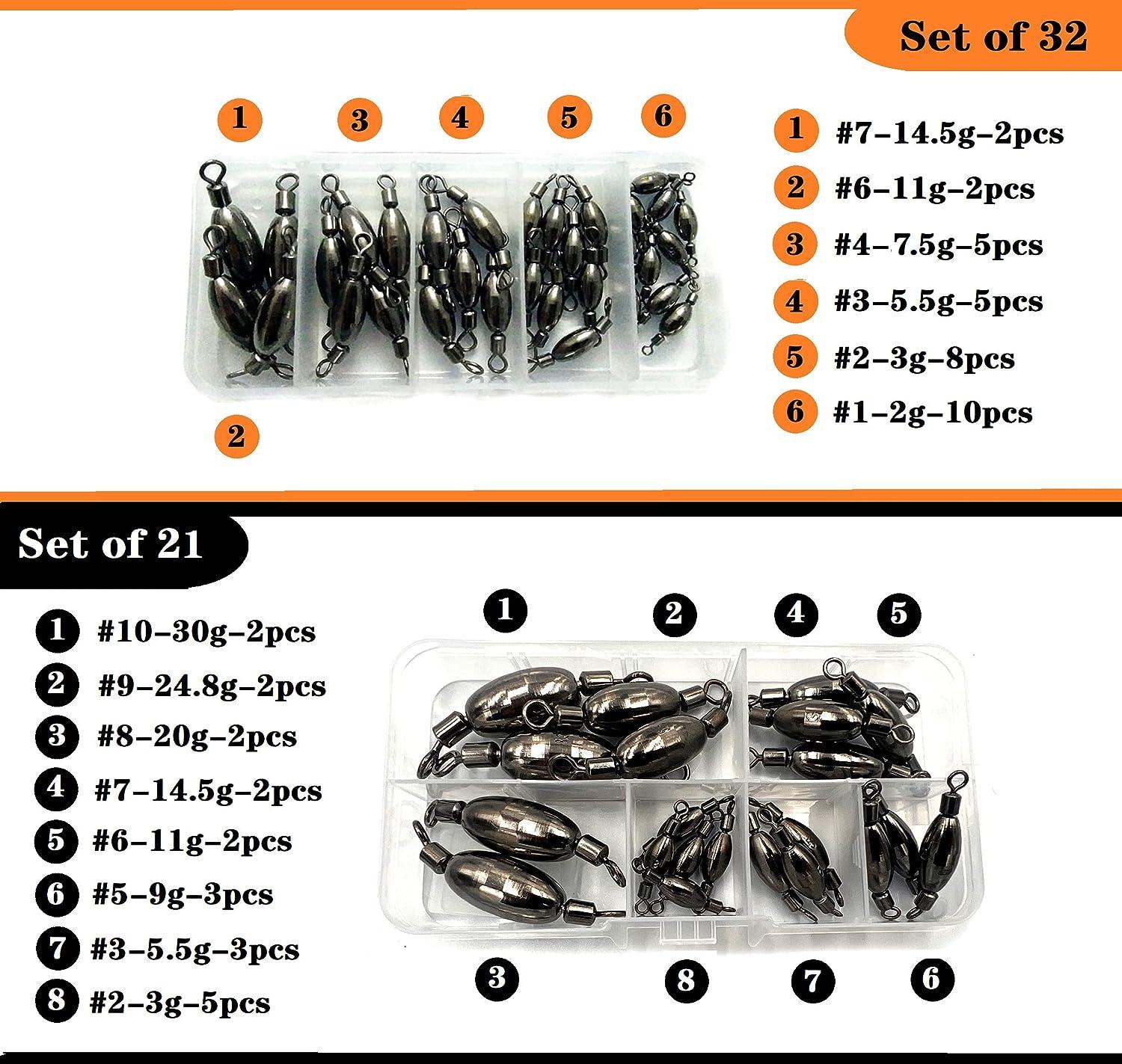 Sinrier Quick Set up Brass Fishing Sinker with Inner Swivel 714.5g(1/