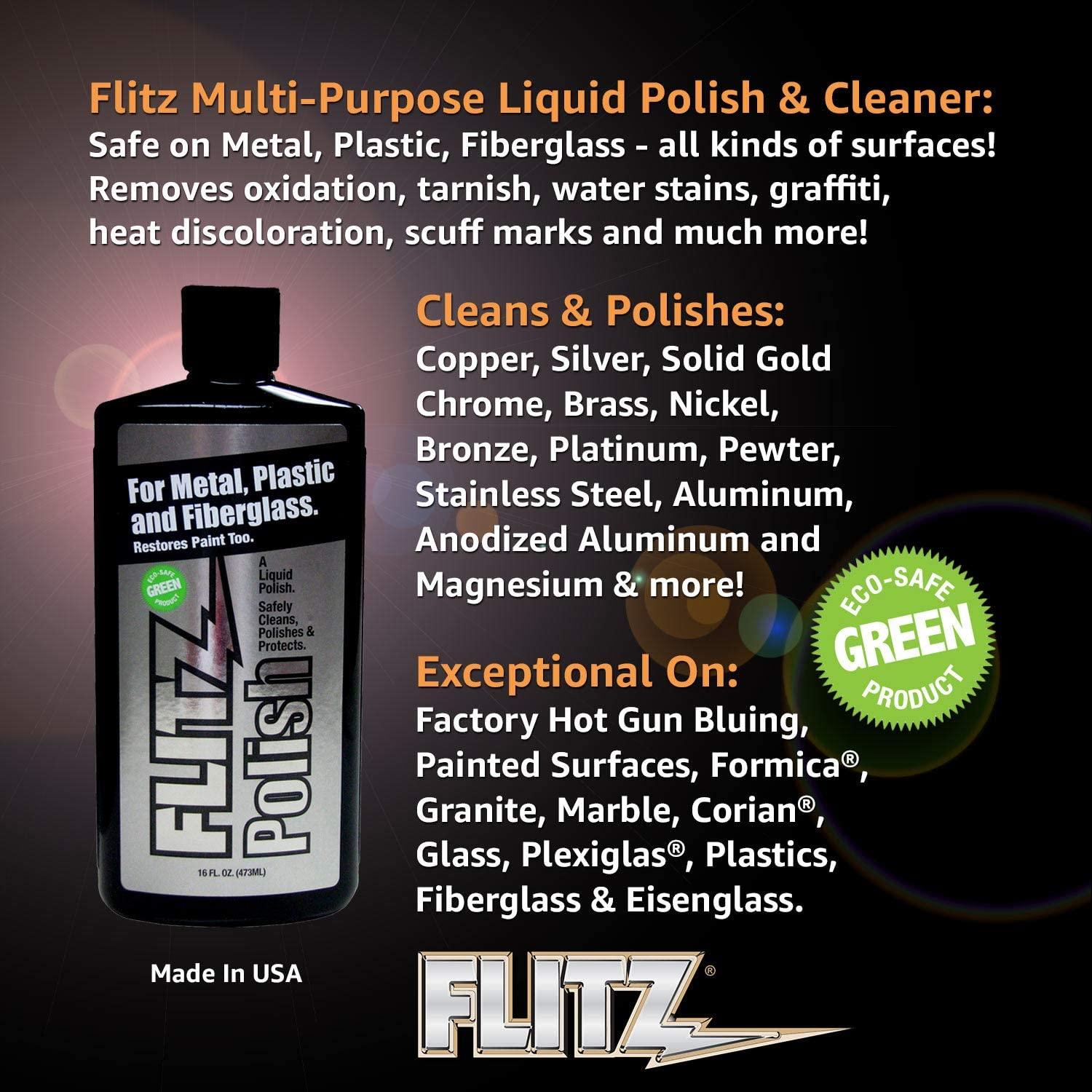Flitz MultiPurpose Polish & Cleaner Liquid for Metal, Plastic