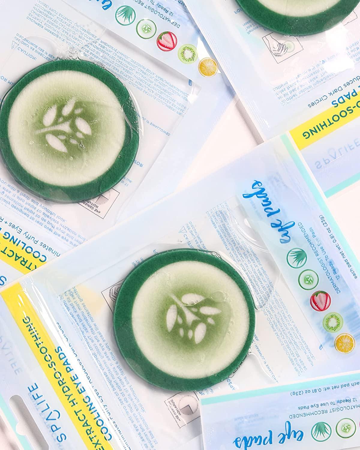 SpaLife Korean Soothing Spa Cooling Eye Pads 48 Pads Cucumber