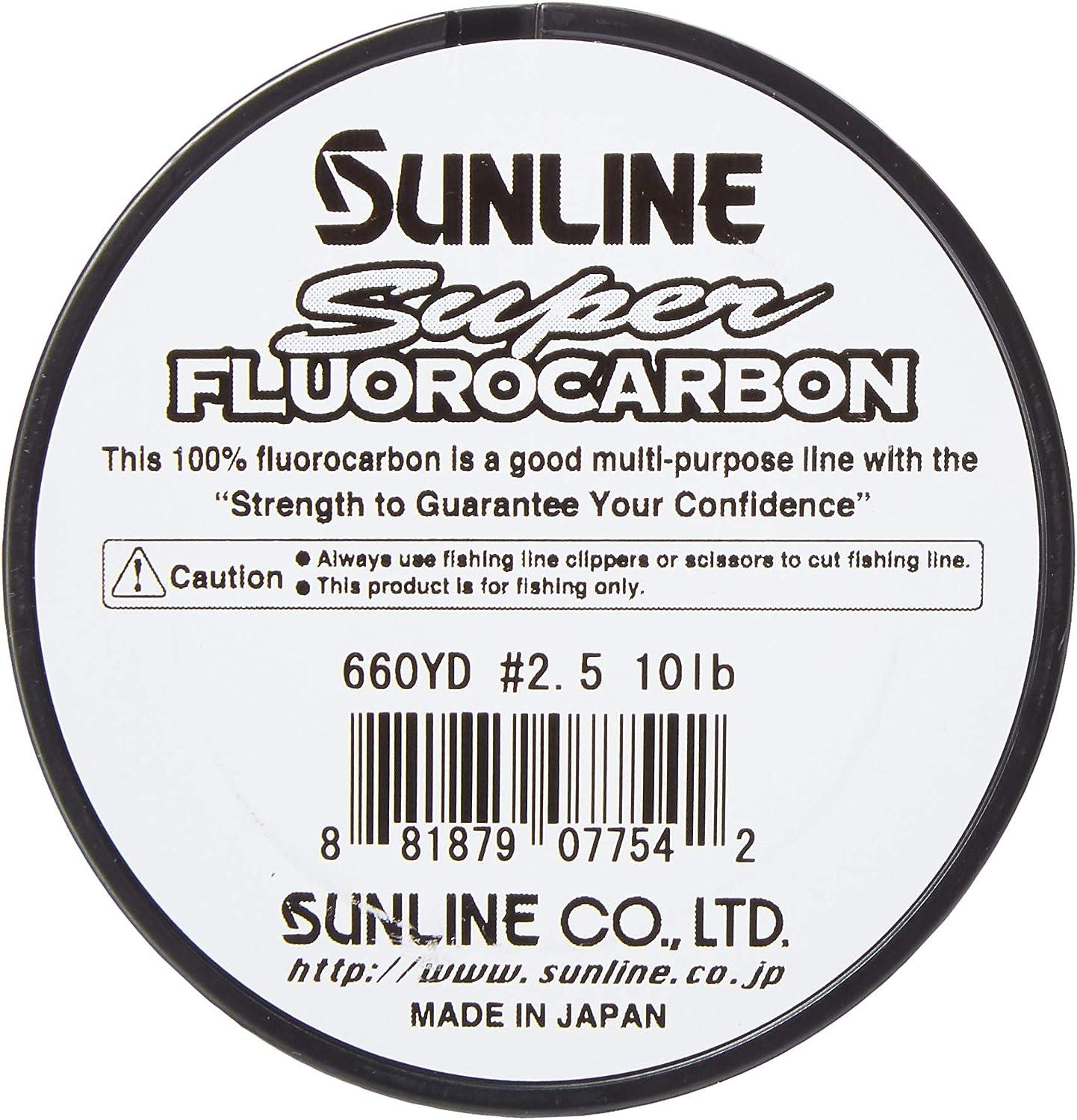 Sunline 63035882 Super Fluorocarbon 10 Lb. Super Fluorocarbon, Clear, 660 yd