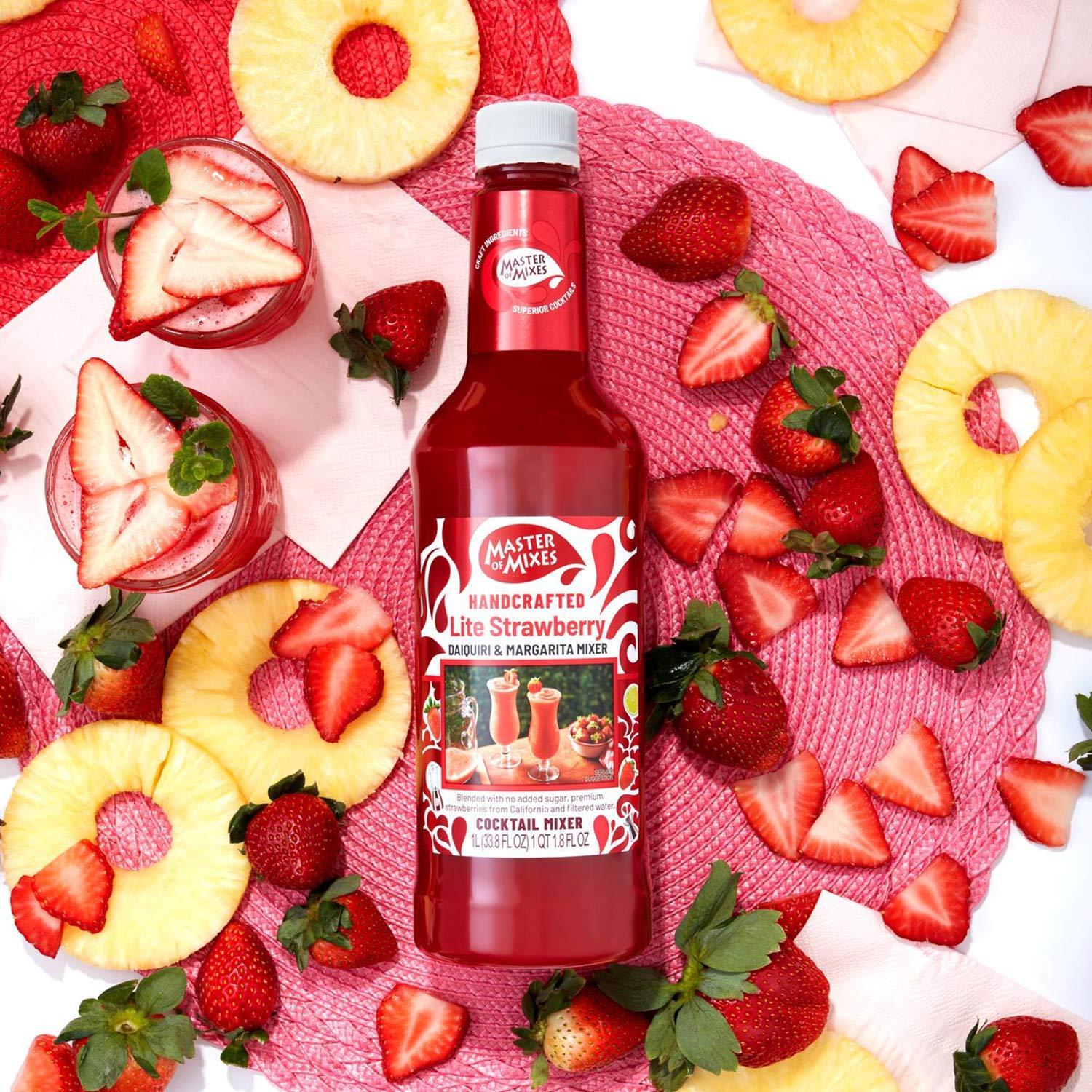 Master of Mixes Strawberry Daiquiri / Margarita Lite Drink Mix, Ready