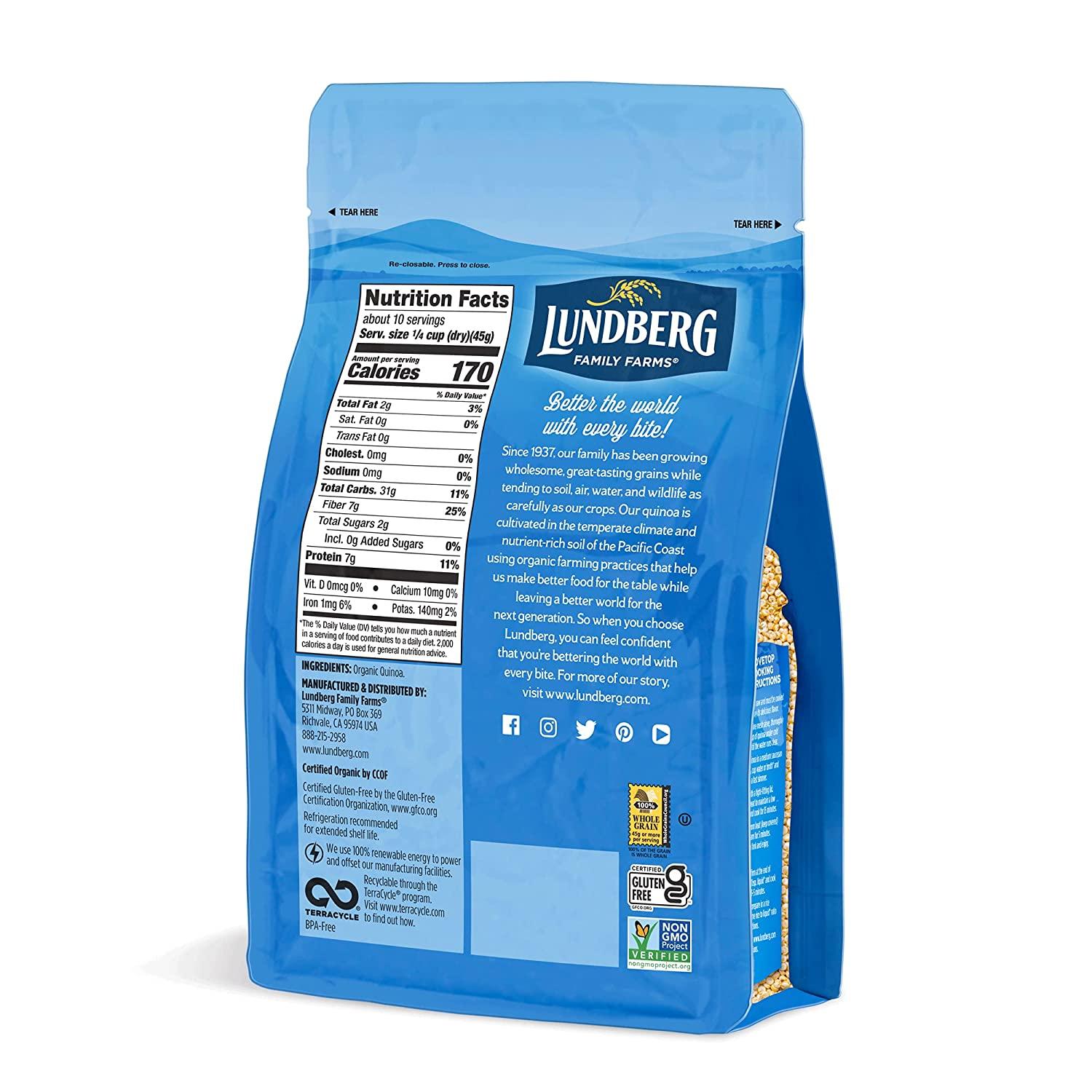 Lundberg Family Farms Organic Quinoa Antique White, 9 Essential Amino