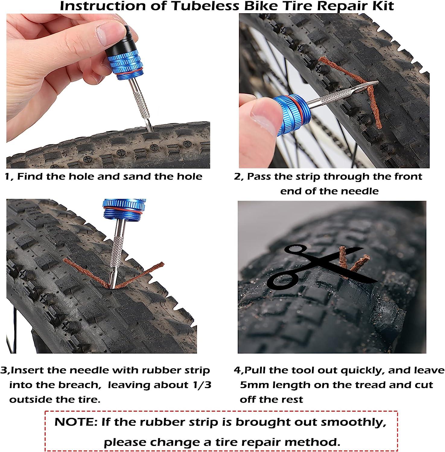 RRK Tubeless Bike Tire Tool, Repair Kit and Sealant Injector Syringe
