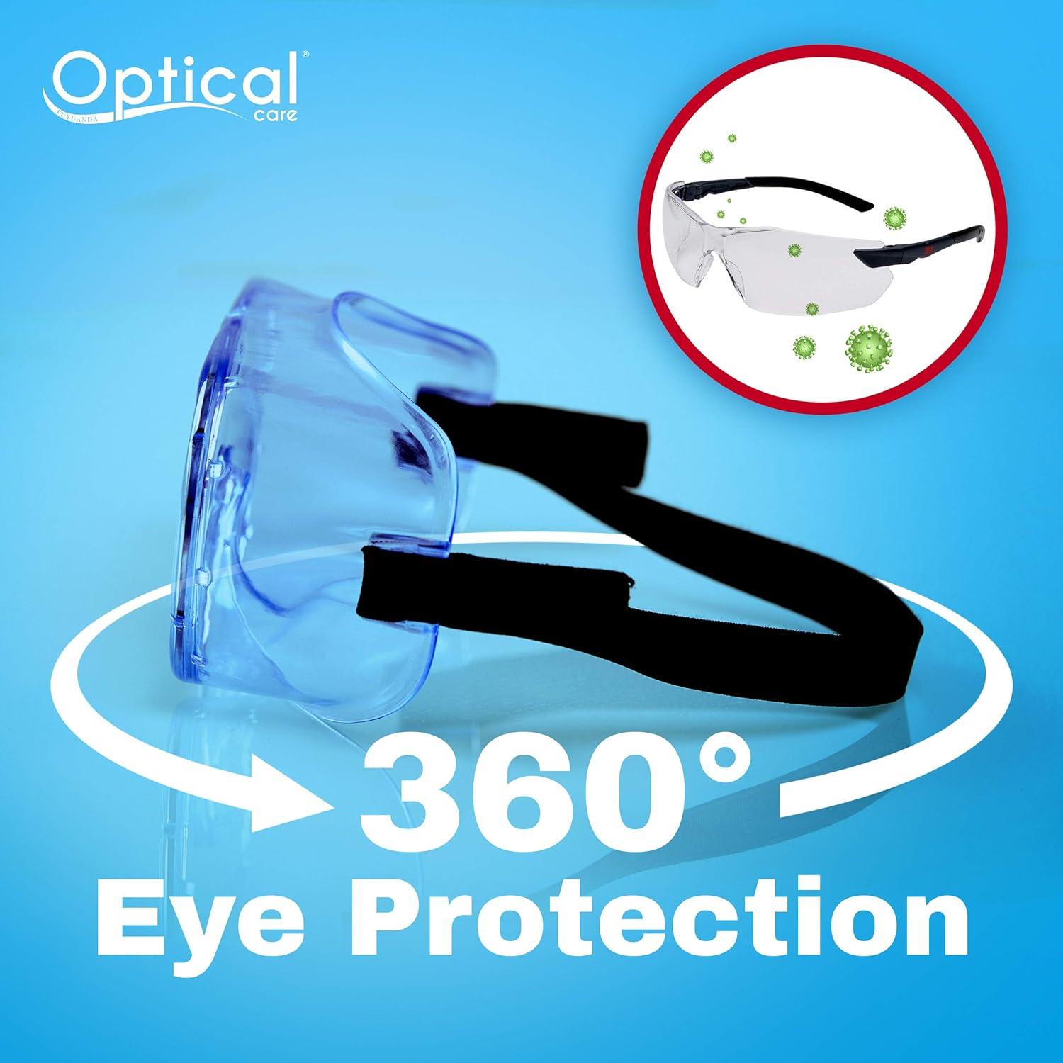 Goggles de seguridad para uso médico, registrado por la FDA, se ajusta  sobre tus gafas, contra salpicaduras y empañamiento