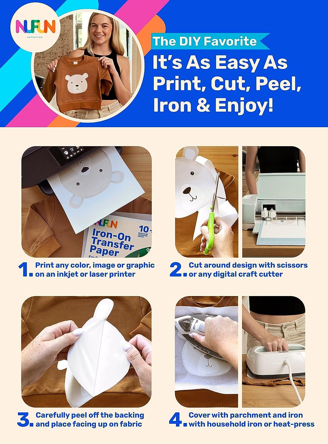 NuFun Activities Printable Iron-on Heat Transfer Paper for T
