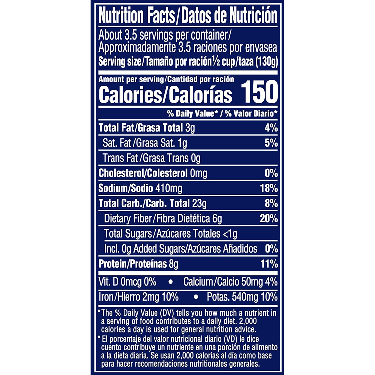 BUSH'S BEST Canned Black Refried Beans (Pack of 12), Source of Plant