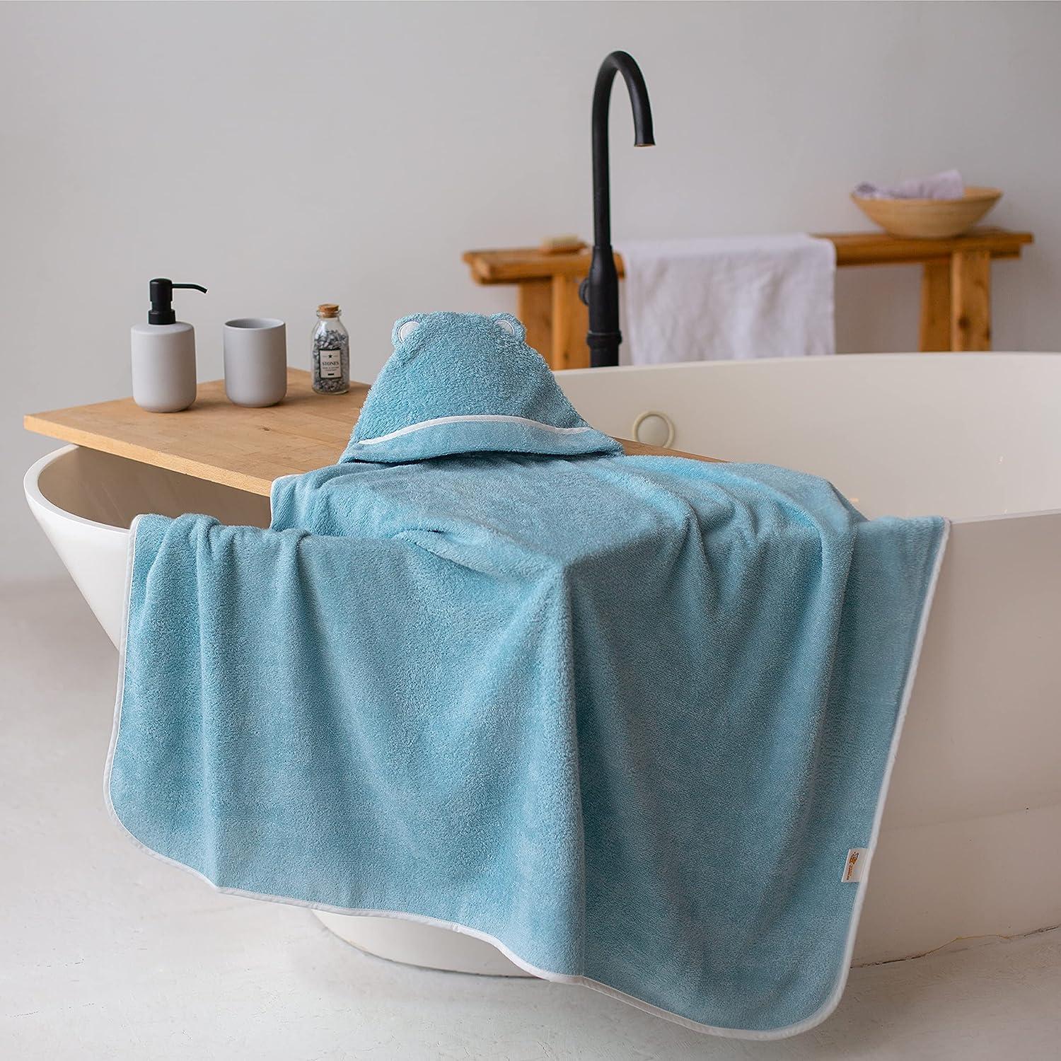 WARM CUDDLES Premium Baby Bath Towel - Organic Bamboo Hooded Baby