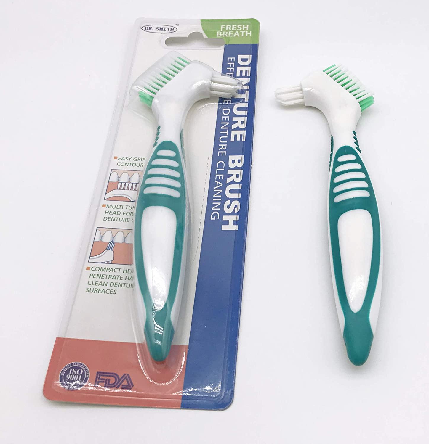 Premium Hygiene Denture Cleaning Brush Set, MultiLayered Bristles