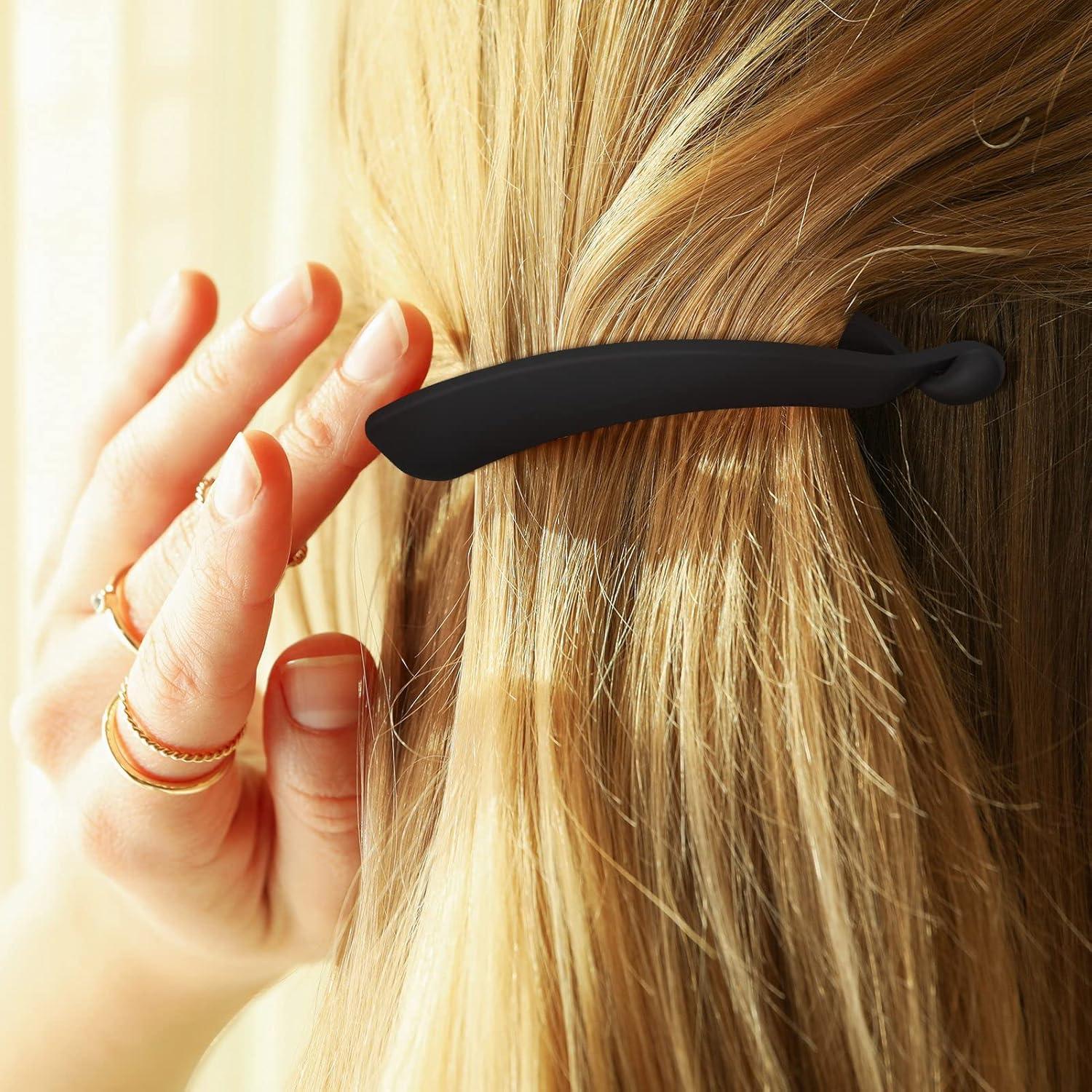 3 Bananen-Haarspangen Set – Vintage Clips Für Langes Haar, Damen & Mädchen
