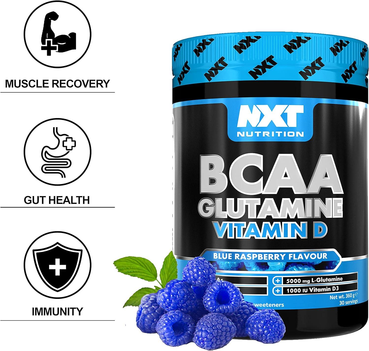 NXT Nutrition BCAA Glutamine & Vitamin D BCAAs Amino Acids with